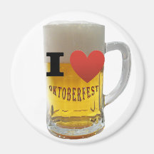 I love Oktoberfest, beer-mug Magnet