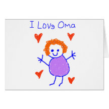 I Love Oma Card