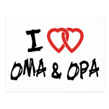 I Love Oma & Opa Postcards