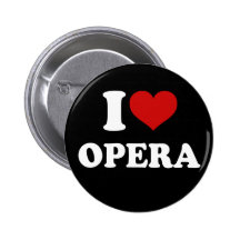 I Love Opera Pinback Button