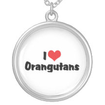 I Love Orangutans Pendants