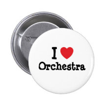 I love Orchestra heart custom personalised Buttons
