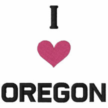 "I LOVE OREGON" SHIRT - Customised EMBROIDERY Embroidered Polo Shirt
