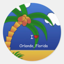 "I Love Orlando, Florida" decorative sticker