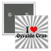 I Love Osvaldo Cruz, Brazil Pinback Button