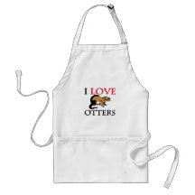 I Love Otters Apron