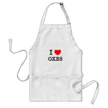 I Love Oxes Apron
