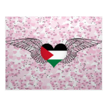I Love Palestine -wings Postcard