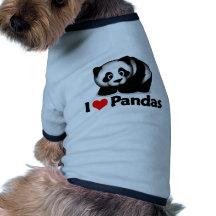 I Love Pandas Pet Clothing