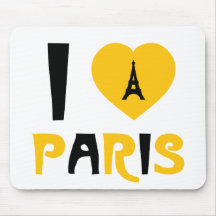 I Love Paris Mousepads