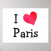 I Love Paris Posters