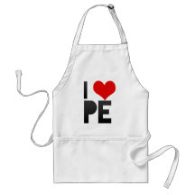 I Love PE Apron