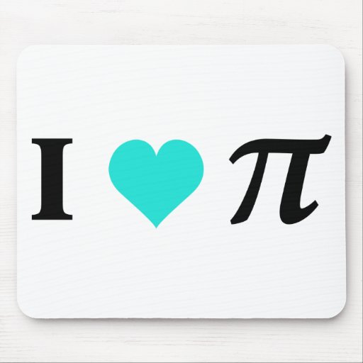 I Love Pi Mouse Mats