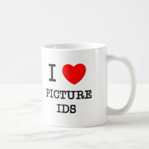 I Love Picture Ids Coffee Mug