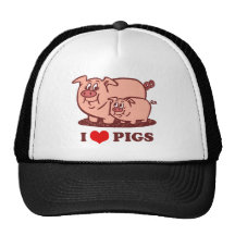 I Love Pigs Hat