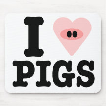 i love pigs mousepad