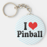 I Love Pinball Key Chain