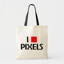 I Love Pixels Bags