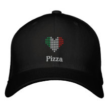I Love Pizza Hat - Mi piace la pizza Embroidered Baseball Cap