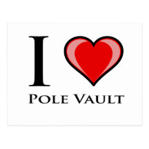 I Love Pole Vault Postcard