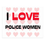 I LOVE POLICE WOMEN POST CARDS