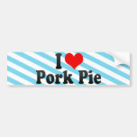 I Love Pork Pie Bumper Sticker