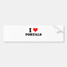 I Love Portals Bumper Stickers