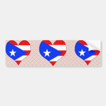 I Love Puerto Rico Bumper Stickers