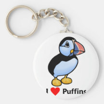 I love Puffins Keychains