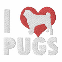 I Love Pugs Embroidered Shirt (Long Sleeve)