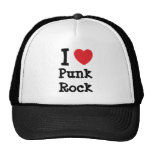 I love Punk Rock heart custom personalised Hats