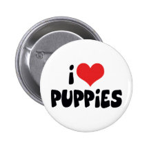 I Love Puppies Button
