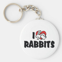 I Love Rabbits Keychain