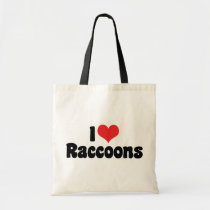 I Love Raccoons bags