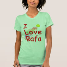 I Love Rafa Tennis Design T Shirt