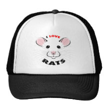 I Love Rats Hat Cap