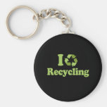 I Love recycling Keychain