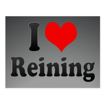 I love Reining Postcard