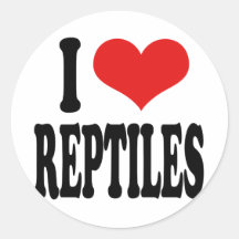 I Love Reptiles Sticker
