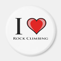 I Love Rock Climbing Refrigerator Magnet