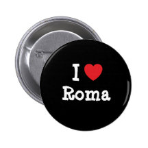 I love Roma heart T-Shirt Pin