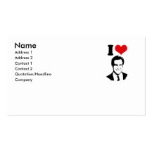 I LOVE ROMNEY 2012 BUSINESS CARD