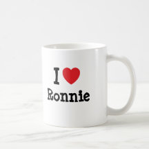 I love Ronnie heart custom personalised Mug