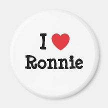 I love Ronnie heart T-Shirt Magnets
