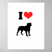 I Love Rottweilers Poster