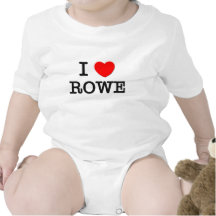 I Love Rowe Baby Bodysuits
