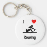 I Love Rowing (2) Key Chains