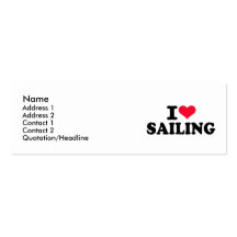 I love Sailing Business Cards