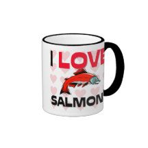 I Love Salmons Coffee Mugs