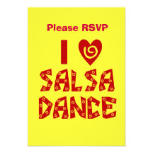 I Love Salsa Dance Custom Dancing Lover Custom Invite